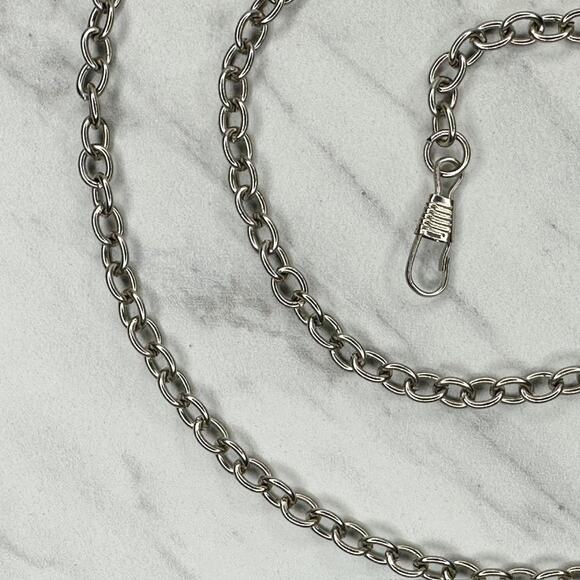 Silver Chain Link Purse Strap Replacement 46" Handbag Shoulder ✨ - Picture 6 of 10